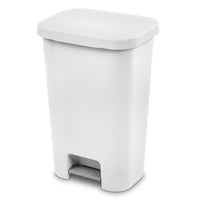 Sterilite 11 gal. White Step-On Wastebasket (Pack of 4)