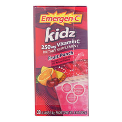 Alacer - Emergen-C Kidz Vitamin C Fizzy Drink Mix Fruit Punch - 250 Mg ...