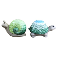 Meadowcreek Ceramic Assorted 4.92 in. Turtle Statuary (Pack of 4)