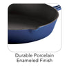 12 in Enameled Cast-Iron Series 1000 Skillet - Gradated Cobalt