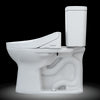 TOTO® Drake® WASHLET®+ Two-Piece Elongated 1.6 GPF TORNADO FLUSH® Toilet with C5 Bidet Seat, Cotton White - MW7763084CSG#01