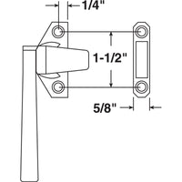 Prime-Line Locking Handle Trimline 1-1/2" Bronze Bronze Finish