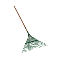 Seymour S300 DuraLite 24 Tine Steel Leaf Rake Wood Handle