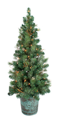 Celebrations  Clear  Prelit 4 ft. Crestwood  Artificial Tree  100 lights 212 tips