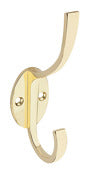 National Hardware N806-822 5-1/2" Brass Modern Coat & Hat Hook