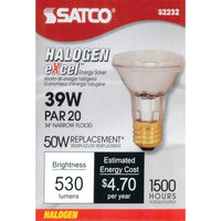 Satco 39 W PAR20 Floodlight Halogen Bulb 530 lm Warm White 1 pk