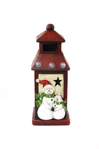 Alpine LED Snowman Lantern Yard Decor