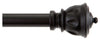 Kenney  Matte  Black  Kiera Cafe  Curtain Rod  28 in. L x 48 in. L