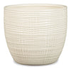 Scheurich  6.75 in. H x 6.5 in. D x 7.5 in. Dia. Ceramic  Vase  Flower Pot  Vanilla Cream (Pack of 6)