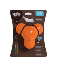 West Paw Zogoflex Orange Tux Synthetic Rubber Dog Treat Toy/Dispenser Small