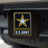 U.S. Army Black Metal Hitch Cover - 3D Color Emblem