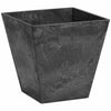 Novelty Artstone 11.5 in. H X 11.8 in. W X 11.8 in. D Resin Ella Planter Black