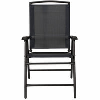 Sunny Isles Steel Folding Chair, Sling Fabric, Navy