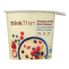 Think! Thin Protein & Fiber Hot Oatmeal - Farmer's Market Berry Crumble - Case of 6 - 1.76 oz