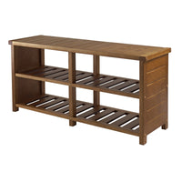 Winsome 18.27 in. H X 38.39 in. W X 11.81 in. L Metal/Wood Shoe Rack