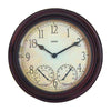 Taylor 14 inch Dial Clock/Thermometer/Hygrometer Metal Brown 14 in.