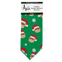 Aria Green Holiday Monkey Business Bandana