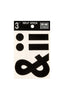 Hy-Ko 3 in. Black Vinyl Special Character Symbols Self-Adhesive 1 pc. (Pack of 10)
