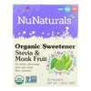 Nunaturals - Stevia And Monk Fruit - 1 Each - 35 CT