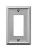 Amerelle Chelsea Brushed Nickel Gray 1 gang Stamped Steel Rocker Wall Plate 1 pk