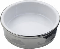 Ceramic Cat Dish, Titanium Color, 5-In.