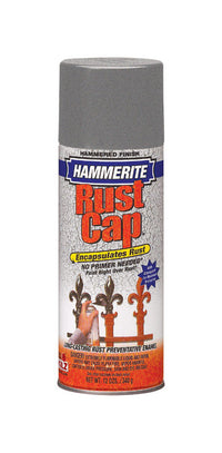 Hammerite Rust Cap 41105 12 Oz Silver Gray Hammered Finish Spray Paint (Case of 6)