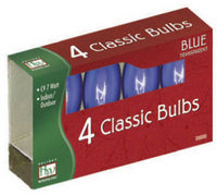 Christmas Lights Replacement Bulb, C9, Blue Transparent, 4-Pk.