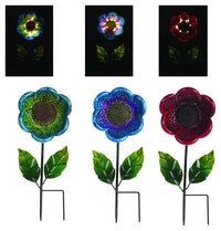 Meadow Creek Assorted Iron 18 in.   H Secret Flower Solar Garden Stake (Pack of 12).