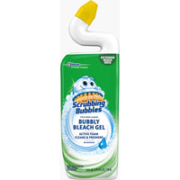 Scrubbing Bubbles Bubbly Bleach Gel Rainshower Scent Toilet Bowl Cleaner 24 oz Gel (Pack of 6).