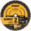 DeWalt 7-1/4 in. D X 5/8 in. Tungsten Carbide Circular Saw Blade Set 24 teeth 2 pk