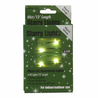 LED Christmas Light Set, Warm White Micro/Green Wire, Battery-Operated, 40-Ct. (Pack of 24)