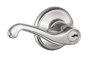 Schlage F51AVFLA625 Bright Chrome Flair Keyed Entry Lever