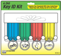 Hy-Ko Id Key Tag Rack Asst Colors Carded (Pack of 5)