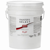 Acrylic Latex Paint, Interior/Exterior, Pastel Base Flat, Tintable White, 5-Gals.