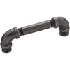 Hickory Hardware Pipeline Contemporary Bar Cabinet Pull 3 in. Black Nickel Vibed 1 pk (Pack of 10)