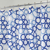 Interdesign 38022 72 X 72 Surf Blue Ringo Shower Curtain