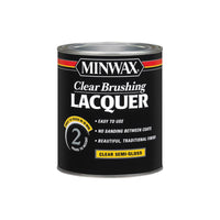 Minwax Semi-Gloss Clear Oil-Based Brushing Lacquer 1 qt