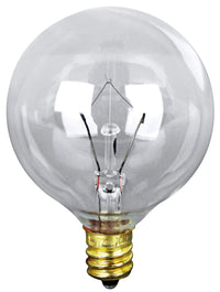 Feit Electric BP25G61/2 25 Watt Clear Long Life Vanity Globe Light Bulb 2 Count