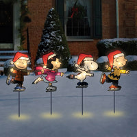 12" Peanuts  40l Led 2d Pre-Lit Flat Pvc Xmas Pathway Markers