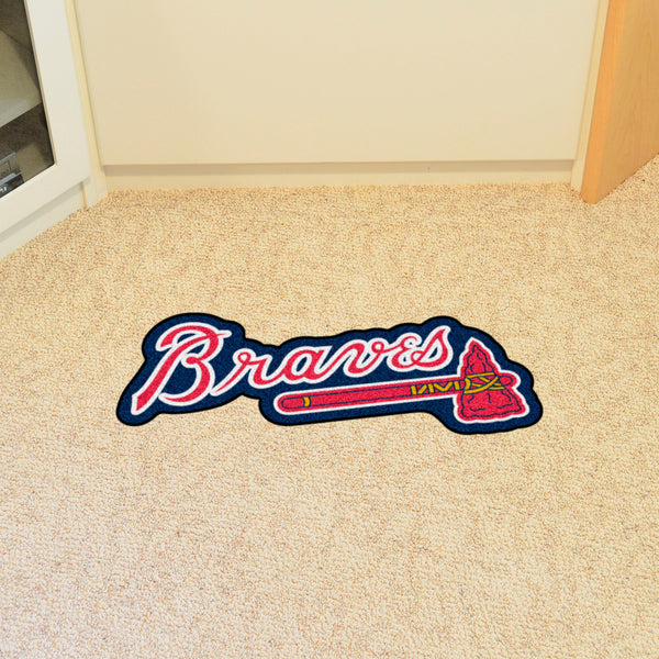 FANMATS Atlanta Braves 2-ft x 2-ft Blue Round Indoor Decorative