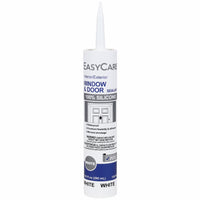 Window & Door Silicone Caulk, White, 9.8-oz.