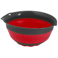 Squish 3 qt. Polypropylene/TPE Gray/Red Collapsible Mixing Bowl 1 pc.