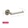 Delta Genuine Parts Brushed Nickel Lyndall Single Post Toilet Paper Holder 7 L x 3.3 H in.