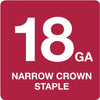 Grip-Rite L-Style 1/4 in. W X 1 in. L 18 Ga. Narrow Crown Staples 1000 pk