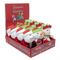 Cuddle Barn Assorted Santa, Snowman and Elf Christmas Plush (Pack of 12)