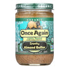 Once Again - Almnd Butter Organic Lt Toasted Cr - Case of 6-16 OZ