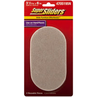 SuperSliders Tan Assorted in. Adhesive Felt Heavy Duty Glide 4 pk