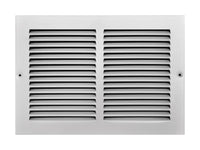 Tru Aire 8 in. H X 12 in. W 1-Way Powder Coat White Steel Return Air Grille