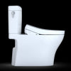 TOTO® WASHLET®+ Aquia IV® Cube Two-Piece Elongated Dual Flush 1.28 and 0.8 GPF Toilet with S550e Bidet Seat, Cotton White - MW4363056CEMFG#01