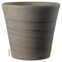 Clay Pot, 2-Tone Graphite, 6-In. (Pack of 10)